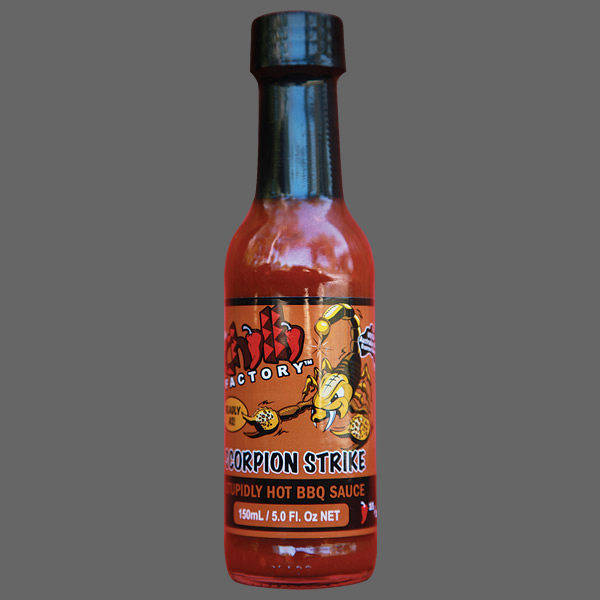 Scorpion Strike Stupidly Hot Bbq Sauce The Chilli Factory Aussie Hot Sauces 
